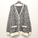 LEOPARD JACQUARD CARDIGAN ( TYPE-1 ) #WHITE [26SS-WMK-KN14]