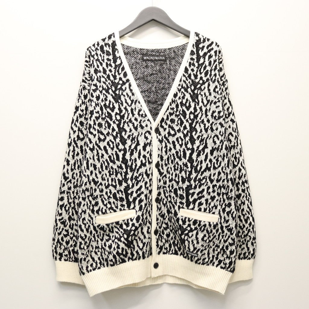 LEOPARD JACQUARD CARDIGAN ( TYPE-1 ) #WHITE [26SS-WMK-KN14]