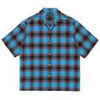 OMBRE CHECK OPEN COLLAR SHIRT S/S ( TYPE-2 ) #BLUE [26SS-WMS-OC10]