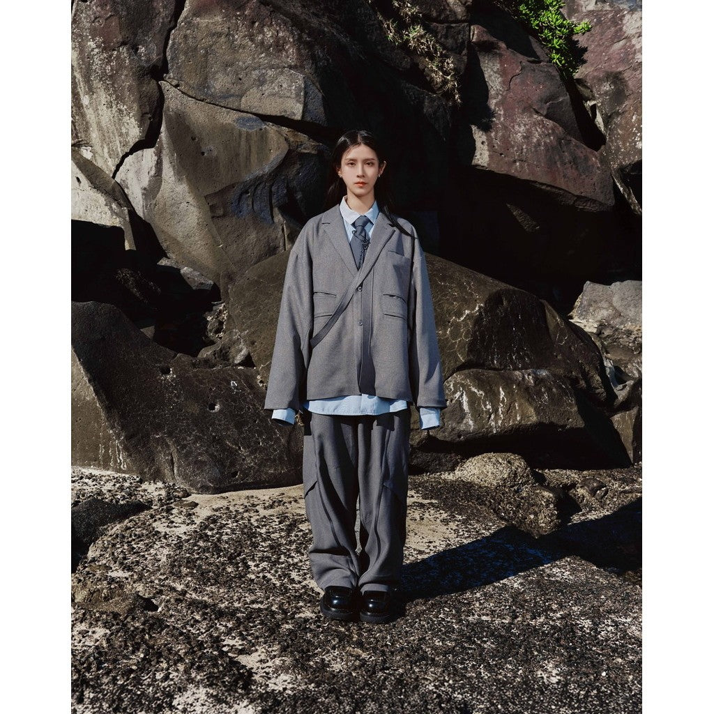 "RDA-01P" - 都市遊牧科技西裝褲 #灰色 [GOOPI-25SS-FEB-02]