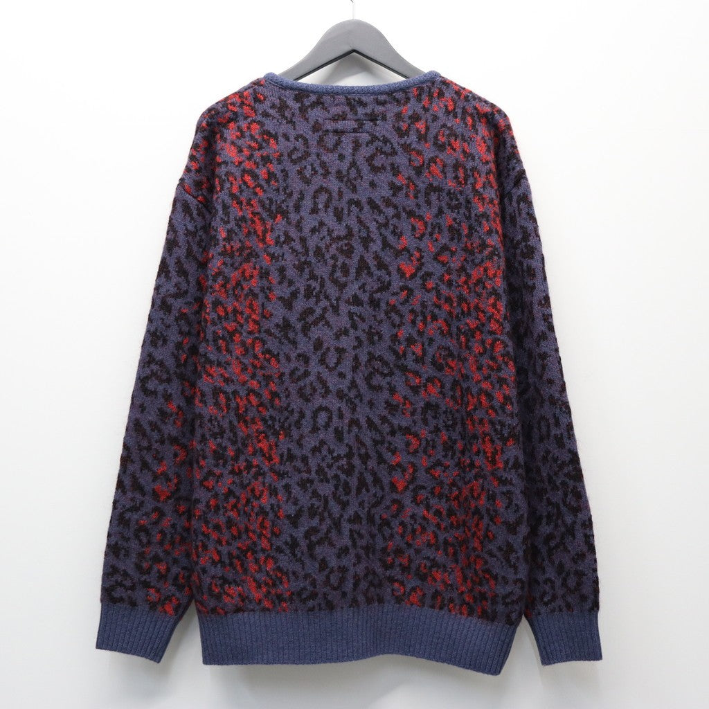 LEOPARD MOHAIR CARDIGAN #NAVY [25FW-WMK-KN08] – cocorozashi