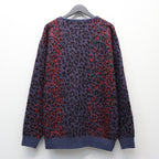 LEOPARD MOHAIR CARDIGAN #NAVY [25FW-WMK-KN08]