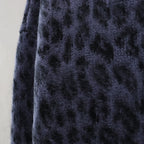 LEOPARD HEAVY MOHAIR CARDIGAN #PURPLE [24FW-WMK-KN10]