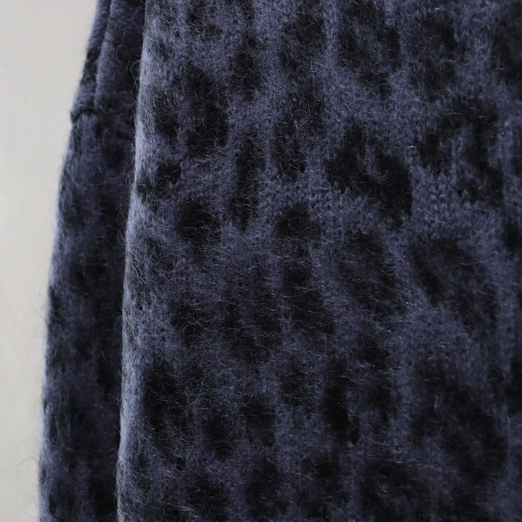 LEOPARD HEAVY MOHAIR CARDIGAN #PURPLE [24FW-WMK-KN10]