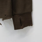 Combat Long Thermal With Damaged (CLASSIC WAFFLE KNIT) #MOCHA [M-P2-TP6]