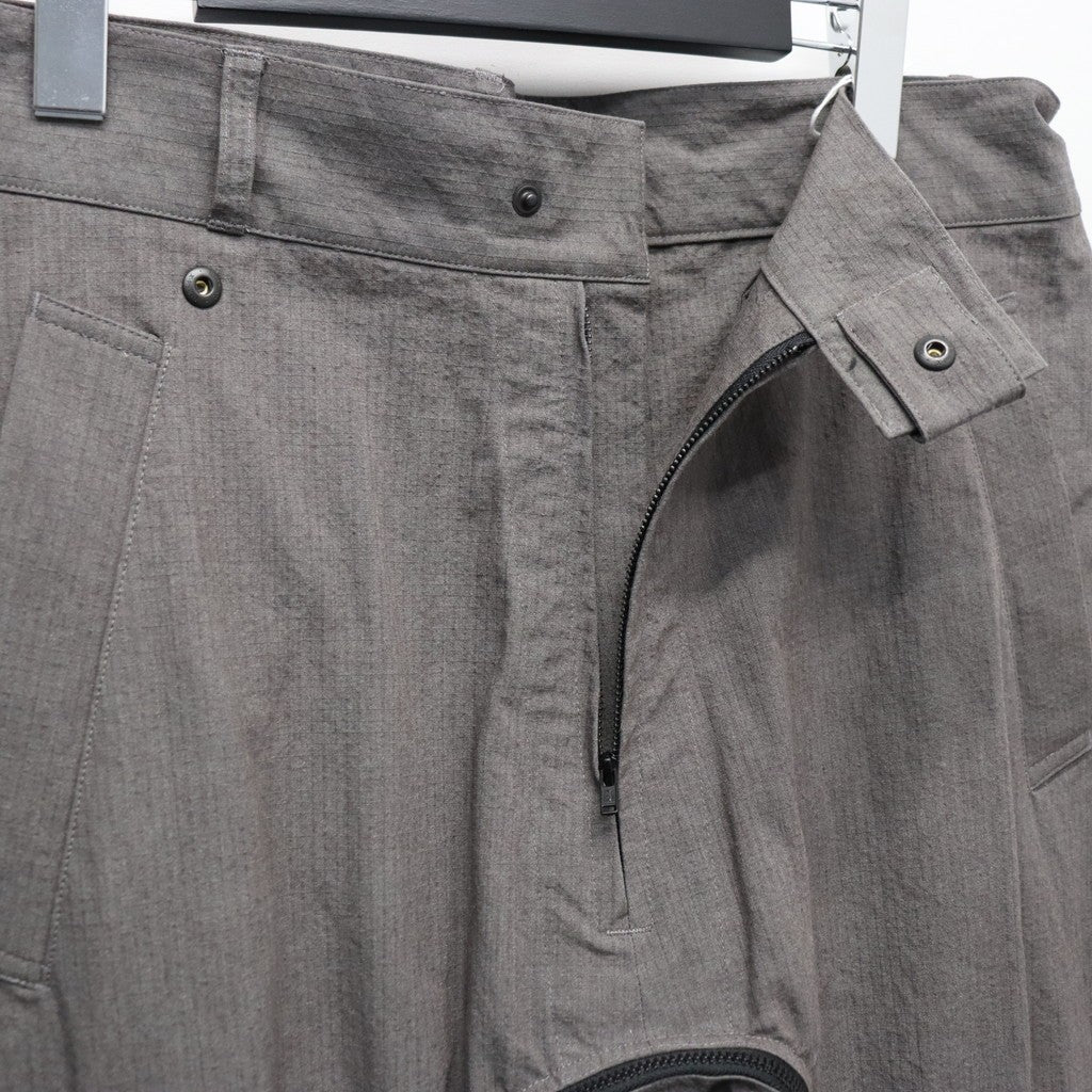 定価6万 JIANYE FANG AIR FORCE PANTS (SKIRT) FANG AIR FORCE PANTS (SKIRT) #CHARCOAL [JI-26SS-PT02