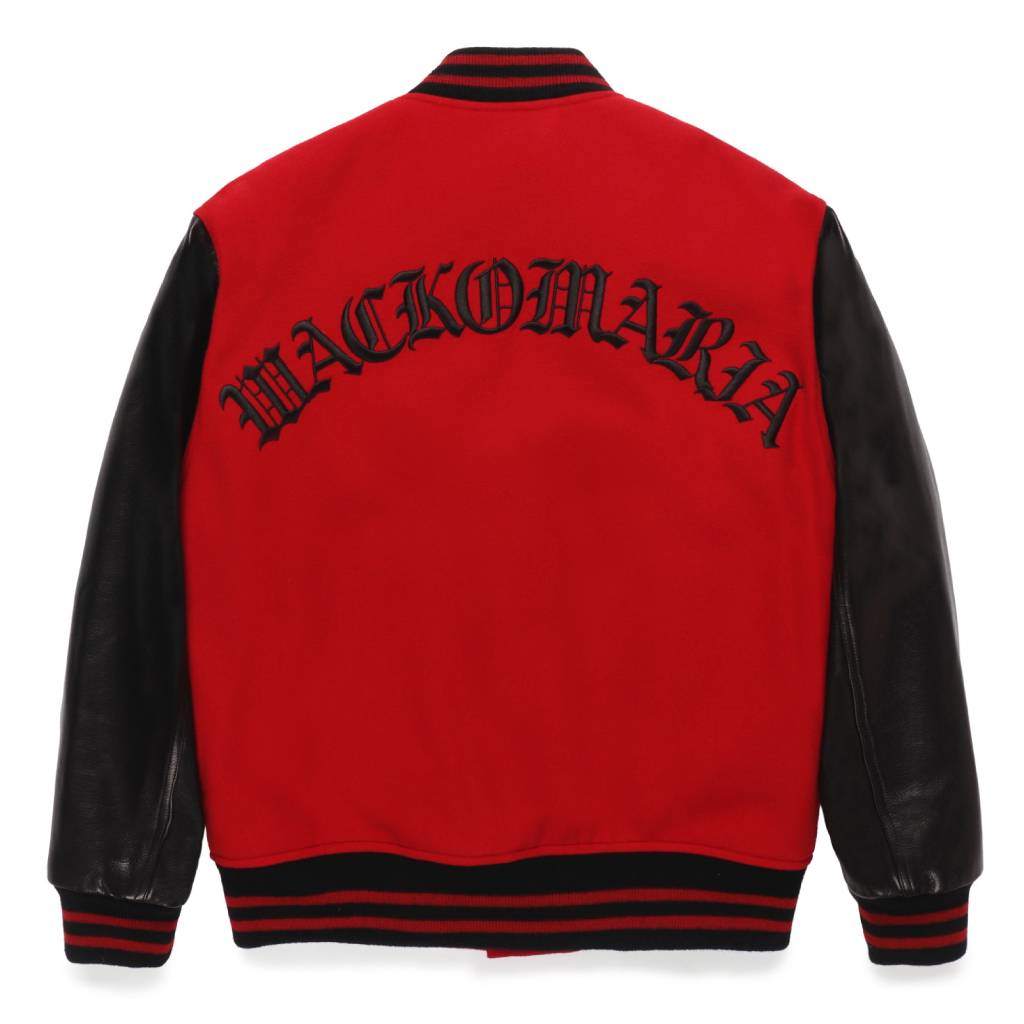 LEATHER VARSITY JACKET -B- ( TYPE-2 ) #RED [24FW-WMO-BL16]