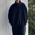 Fleece Snap Pullover #Black [SD25F-CT11]