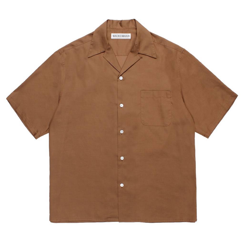 OPEN COLLAR SHIRT S/S ( TYPE-2 ) #BROWN [26SS-WMS-OC19]