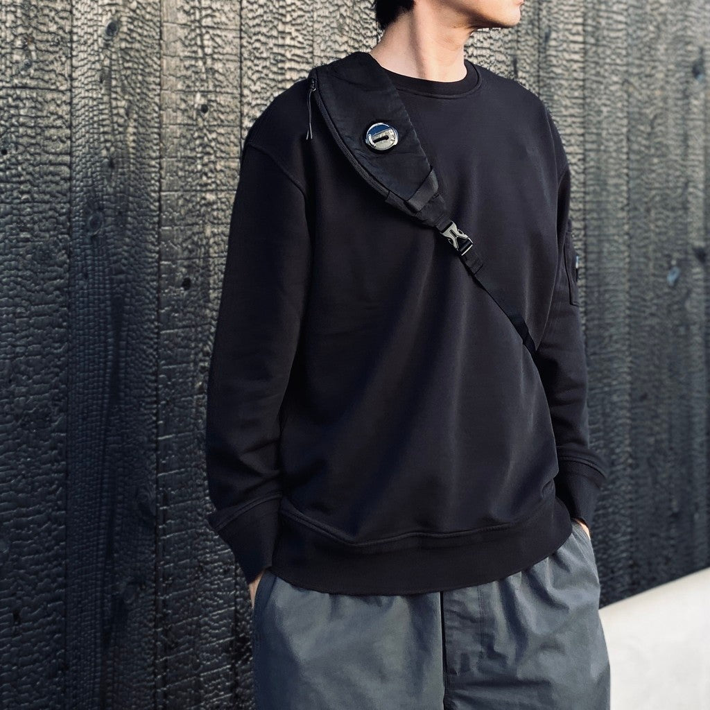 NYLON B CROSSBODY BACKPACK #BLACK 999 [RCCMAC735A]