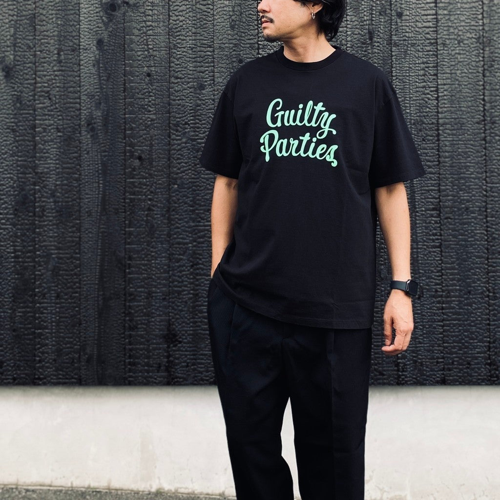 WASHED HEAVY WEIGHT CREW NECK T-SHIRT ( TYPE-14 ) #BLACK / GREEN [26FW-WMT-WT17]