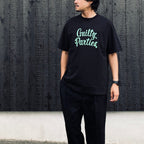 WASHED HEAVY WEIGHT CREW NECK T-SHIRT ( TYPE-14 ) #BLACK / GREEN [26FW-WMT-WT17]