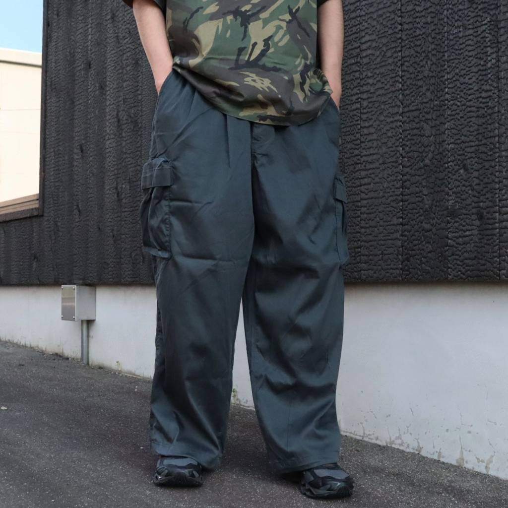 STRIPE BAGGY CARGO PANTS #Charcoal [SU26-B06]