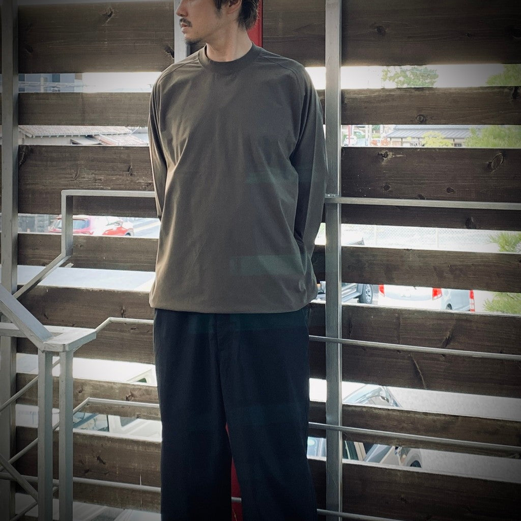 TECH LIGHTWEIGHT TEE L/S #BROWNKAHKI [BE-30025W]