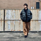 OVERDYE CURVE PANTS #L-BROWN [AY-1019]