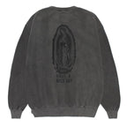 WASHED MIDDLE WEIGHT CREW NECK SWEAT SHIRT ( TYPE-2 ) #GRAY/BLACK [26FWE-WMC-SS04]