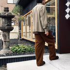 Corduroy Baggy Jeans #Brown [SD26F-PT06]
