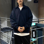 TECH SWEAT SNAP PULLOVER #NAVY [BE-53024W]