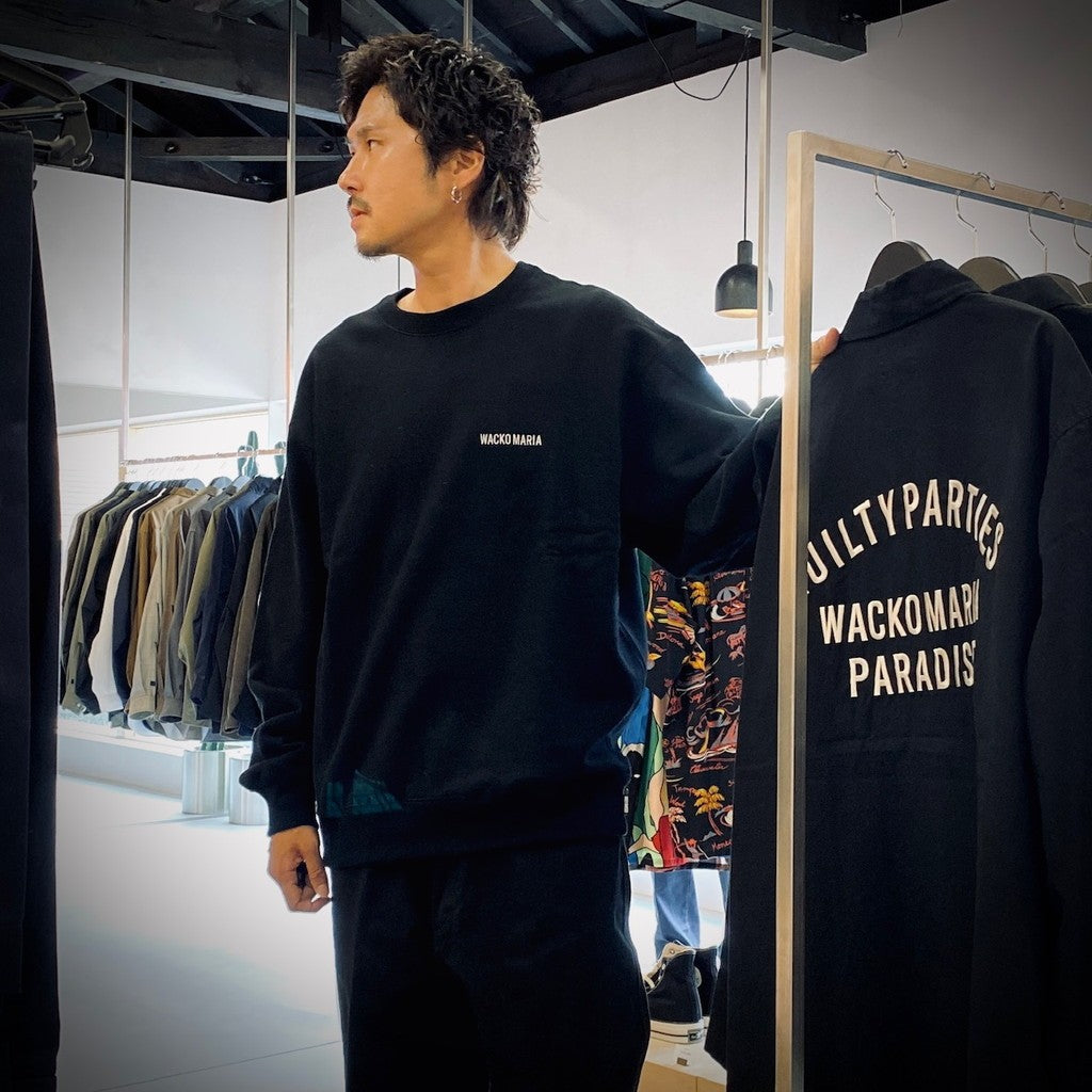 重磅圓領衛衣 #黑色 [25FWE-WMC-SS03]