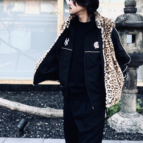 WILD THINGS | LEOPARD FUR HAPPY VEST ( TYPE-1 ) #BEIGE [26FW-WMO-WT05]