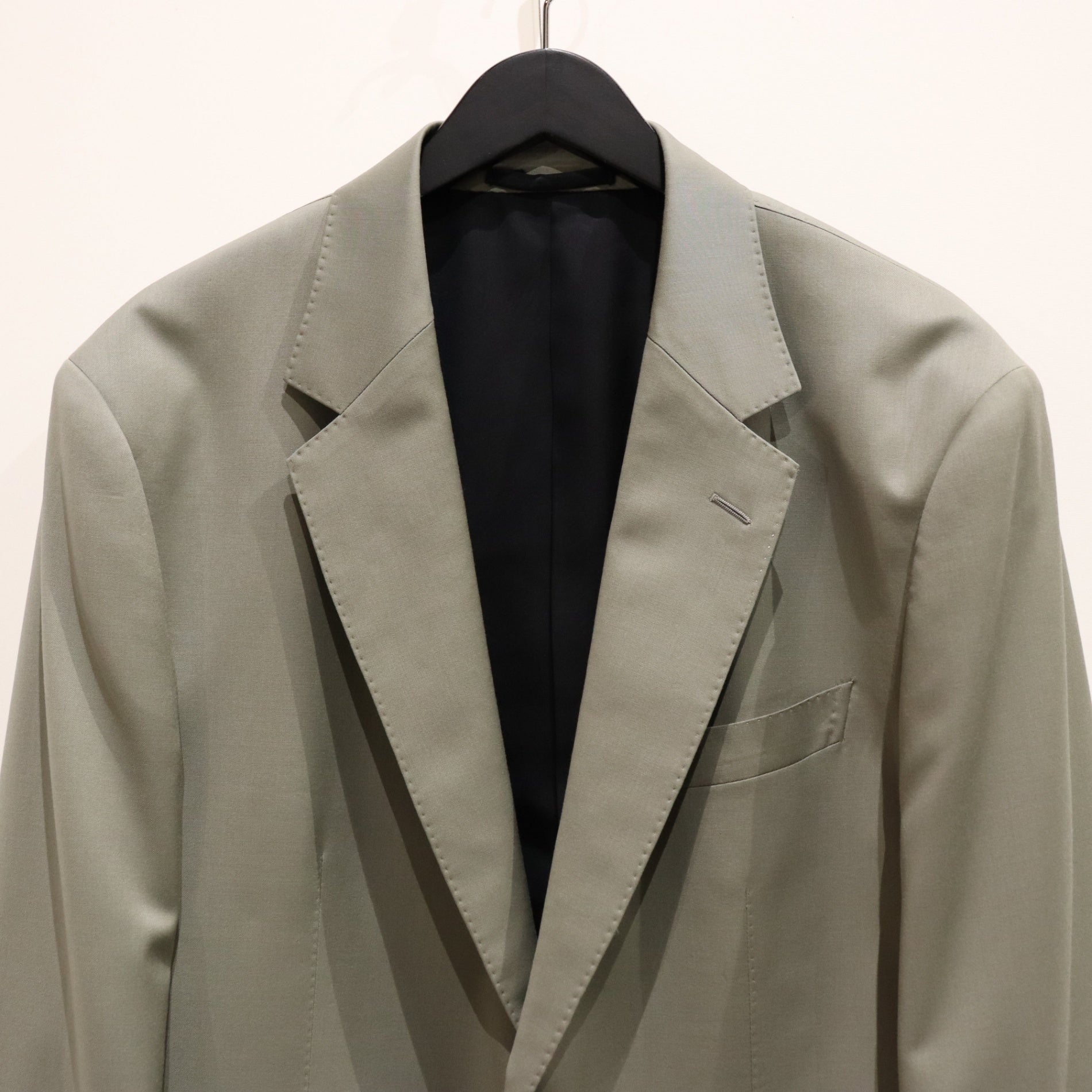 SINGLE BREASTED JACKET ( TYPE-3 ) &amp; TROUSERS #GRAYGREEN [23FW-WMO-SU03 / 23FW-WMP-TR08]