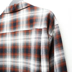 OMBRE CHECK OPEN COLLAR SHIRT L/S ( TYPE-1 ) #BROWN [26SS-WMS-OC11]