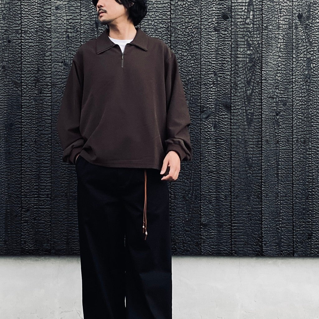 EVD1 Half Zip Polo Shirt #Brown [GOOPI-26AW-SEP-02]