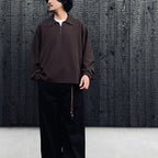 EVD1 Half Zip Polo Shirt #Brown [GOOPI-26AW-SEP-02]
