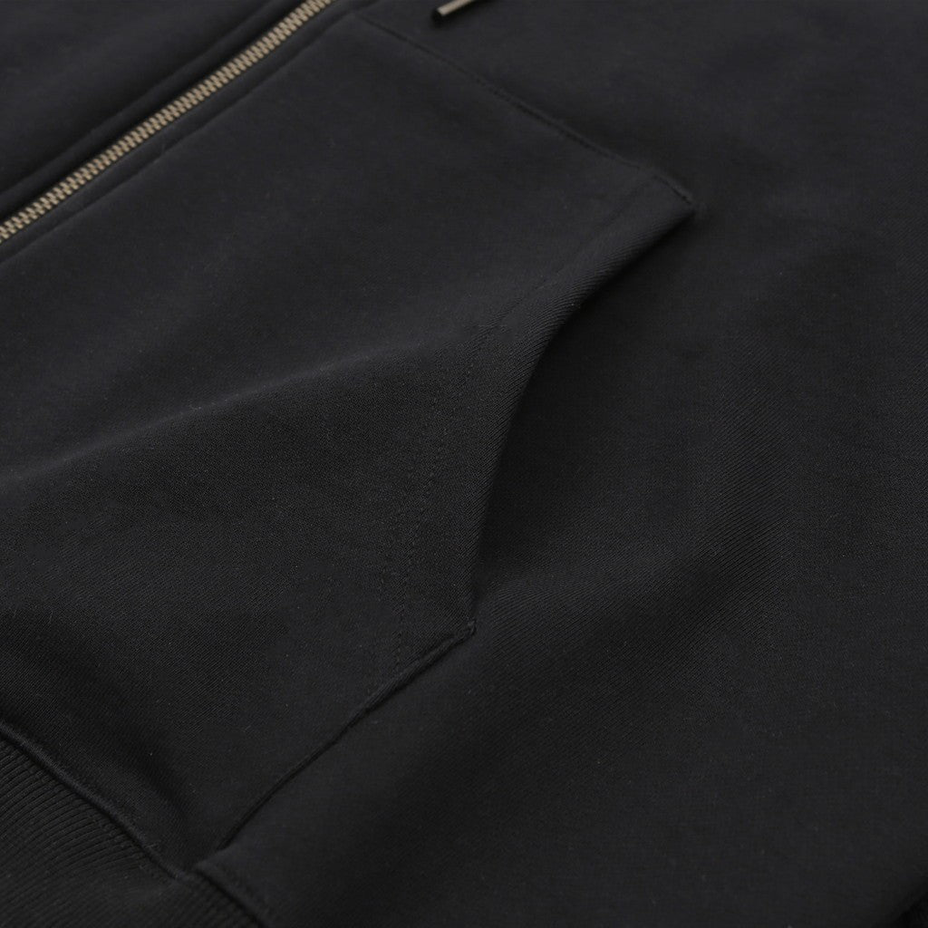 BIO WASHED EASY HOODIE ZIP UP #BLACK [HOD25AWSWEHZU]