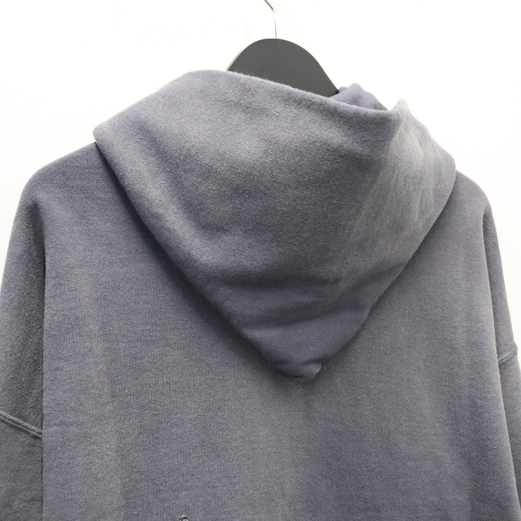 WEATHERED ZIP HOODIE #EGGPLANT [BWU-WZH]