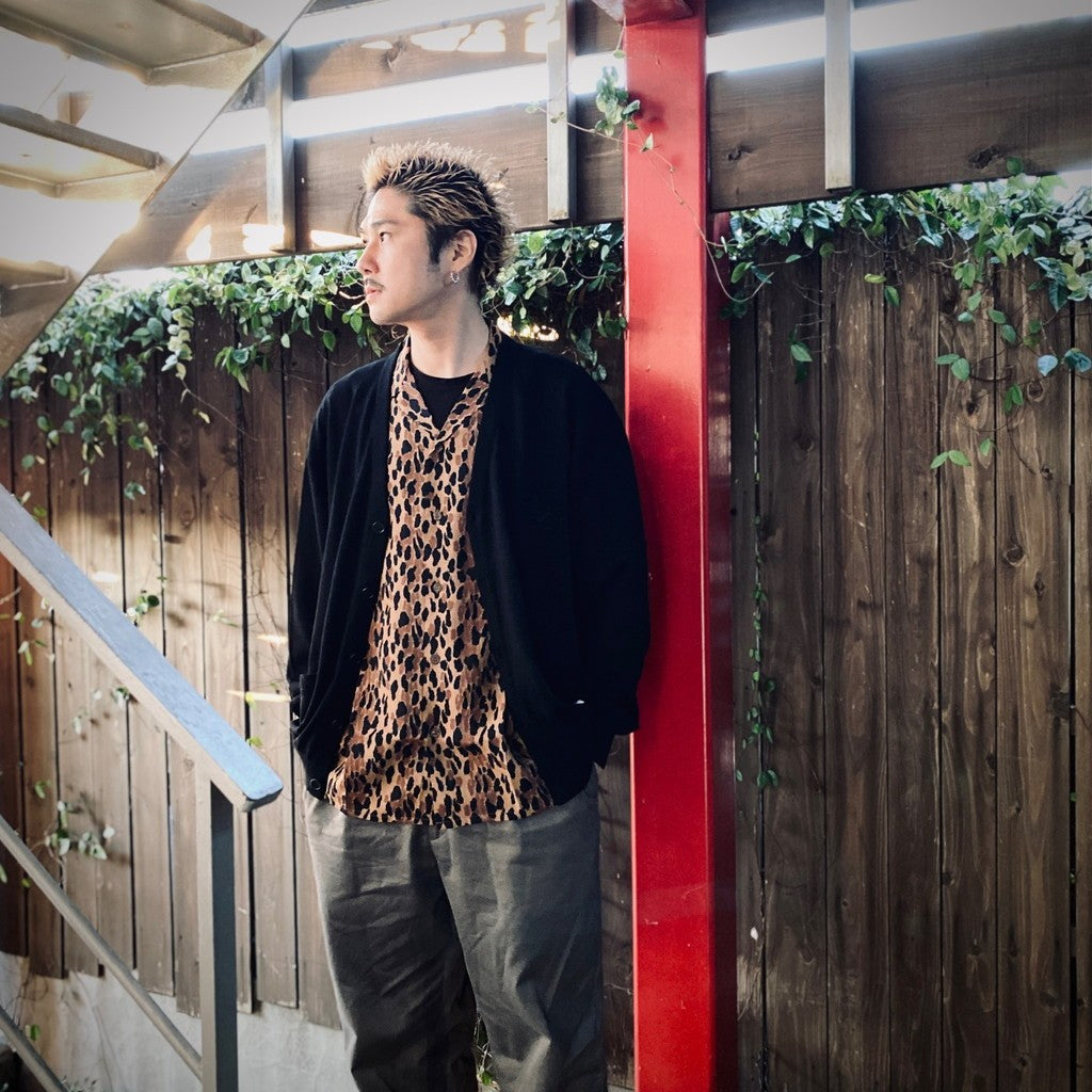 棉質針織開襟衫（2 型）#黑色 [25SSE-WMK-KN04]