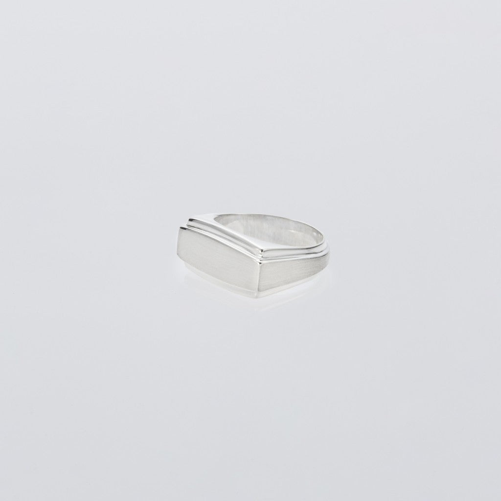 Center Weight Ring with Hair Line #SILVER [XOR124] - cocorozashi
