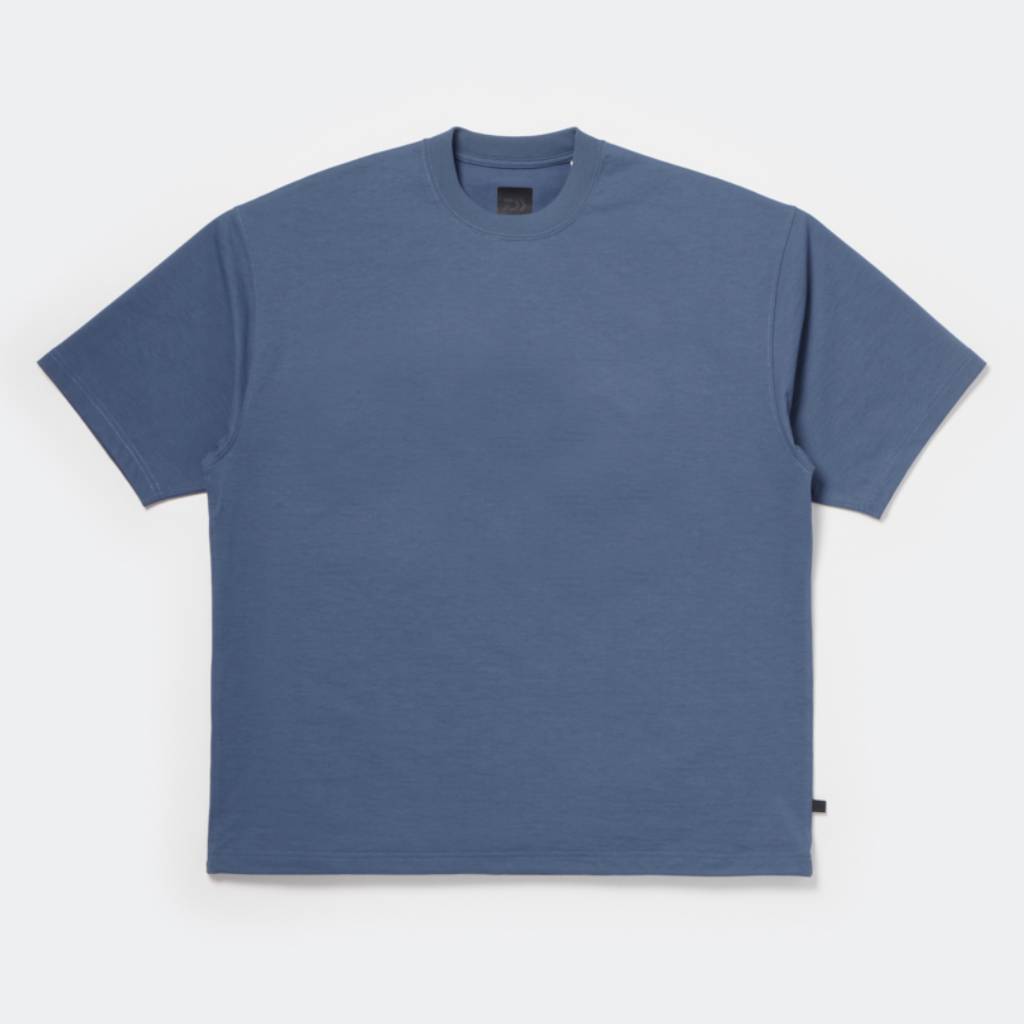 TECH DRAWSTRING S/S TEE #SMOKE BLUE [BE-35026]