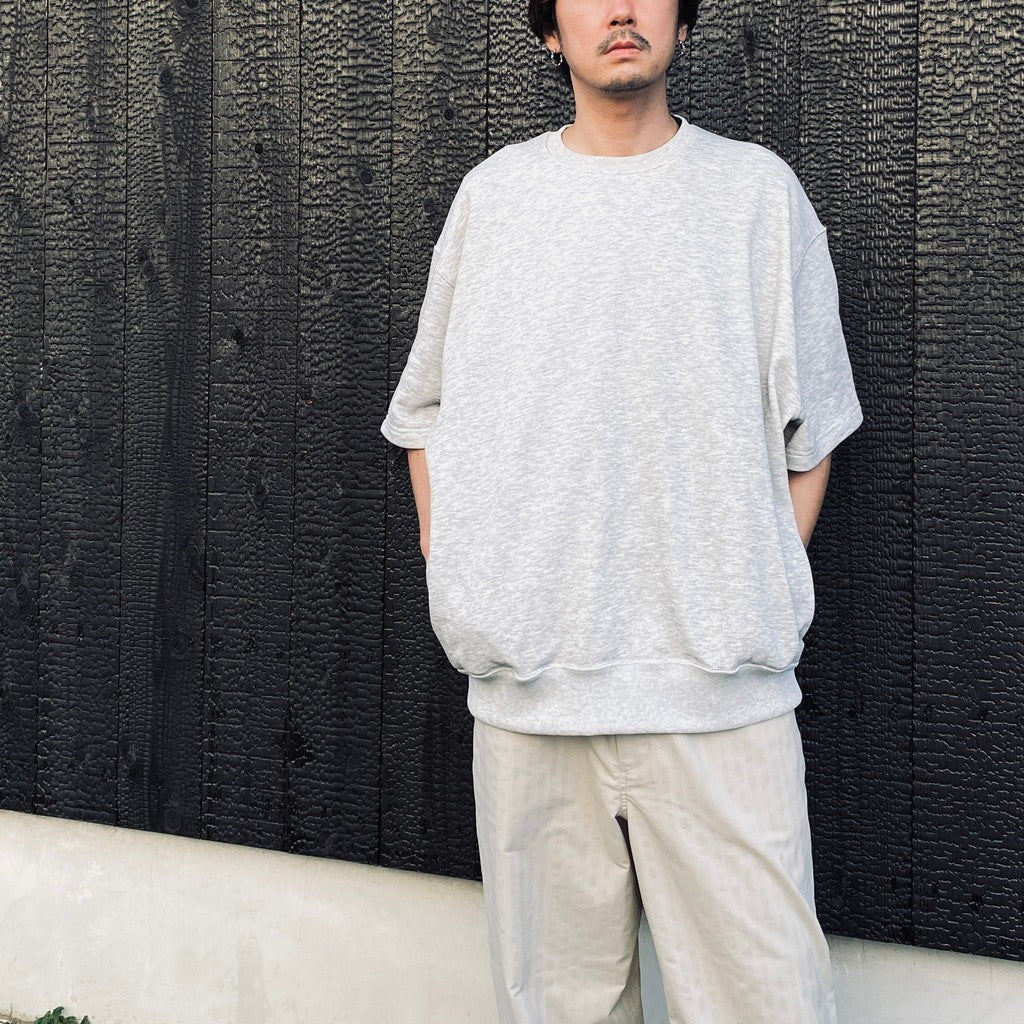 TECH SWEAT CREW S/S #HEATHER GRAY [BE-51026]