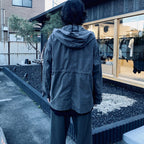 COTTON HOOD JACKET #CHARCOAL [CES29JK08]