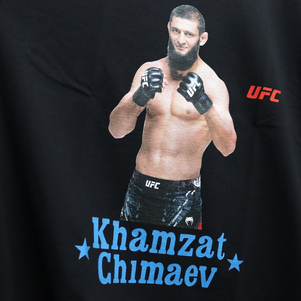UFC | WASHED HEAVY WEIGHT CREW NECK T-SHIRT ( TYPE-3 ) #BLACK [UFC-WM-WT03]