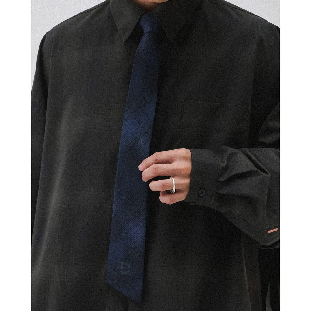 "GSR-01" 雙層寬鬆襯衫（淺色）#午夜 [GOOPI-24AW-SEP-01]