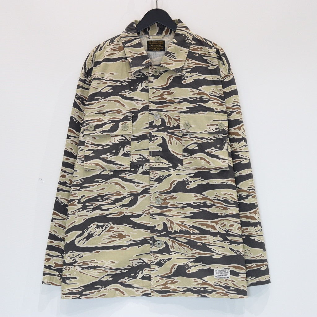 虎紋迷彩軍用襯衫（2型）#米色 [25FWE-WMO-ML06]