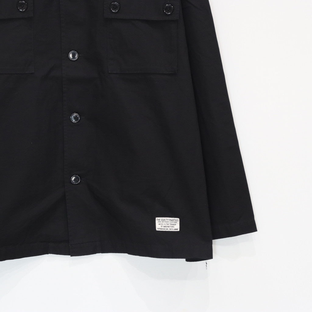ARMY SHIRT (TYPE-2) #BLACK [25FWE-WMO-ML04]