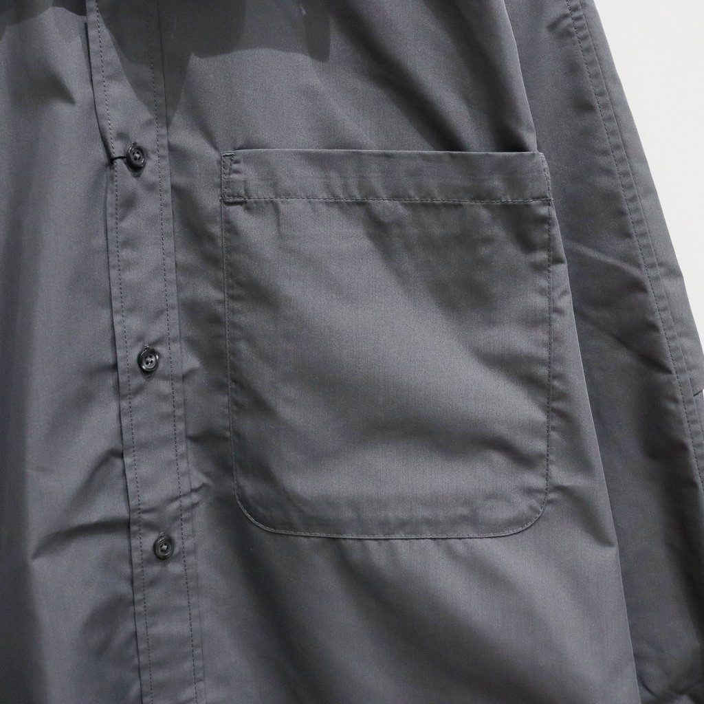 TECH BUTTON DOWN SHIRT L/S #CHARCOAL [BE-80025]