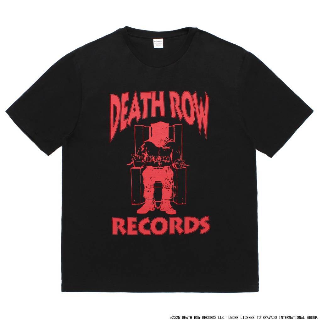 DEATH ROW RECORDS | WASHED HEAVY WEIGHT CREW NECK T-SHIRT #BLACK [DEATHROW-WM-WT01]