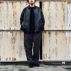 2TUCK WIDE CUT&SEW PANTS #GRAY [AY-1027]