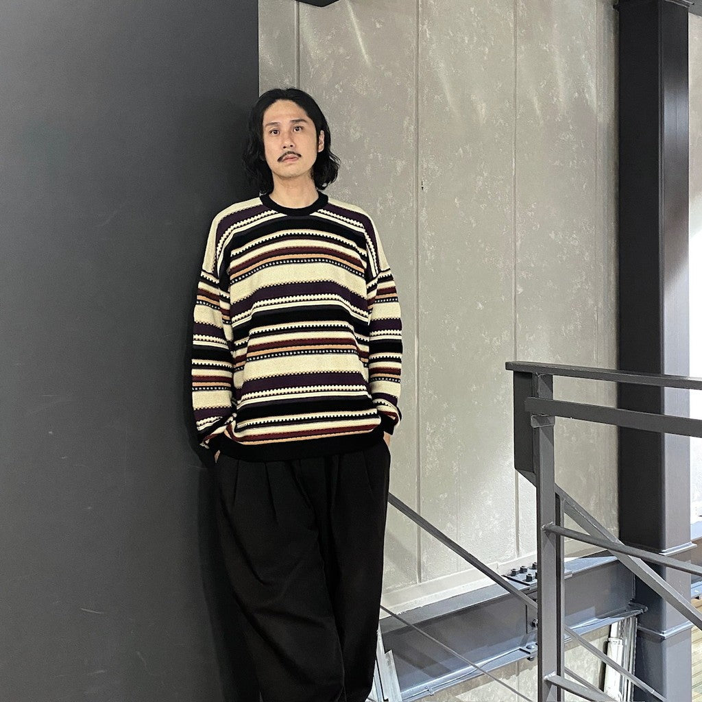 90's BORDER KNIT #BEIGE [K2465201]