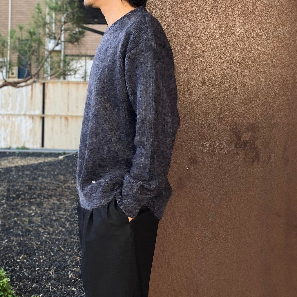MIX MOHAIR CREW NECK SWEATER #PURPLE [26FW-WMK-KN03]