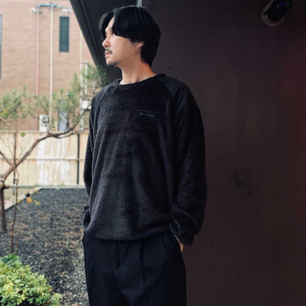 Wild Things | Shaggy Fleece Pullover #Black [SD26F-CT14]