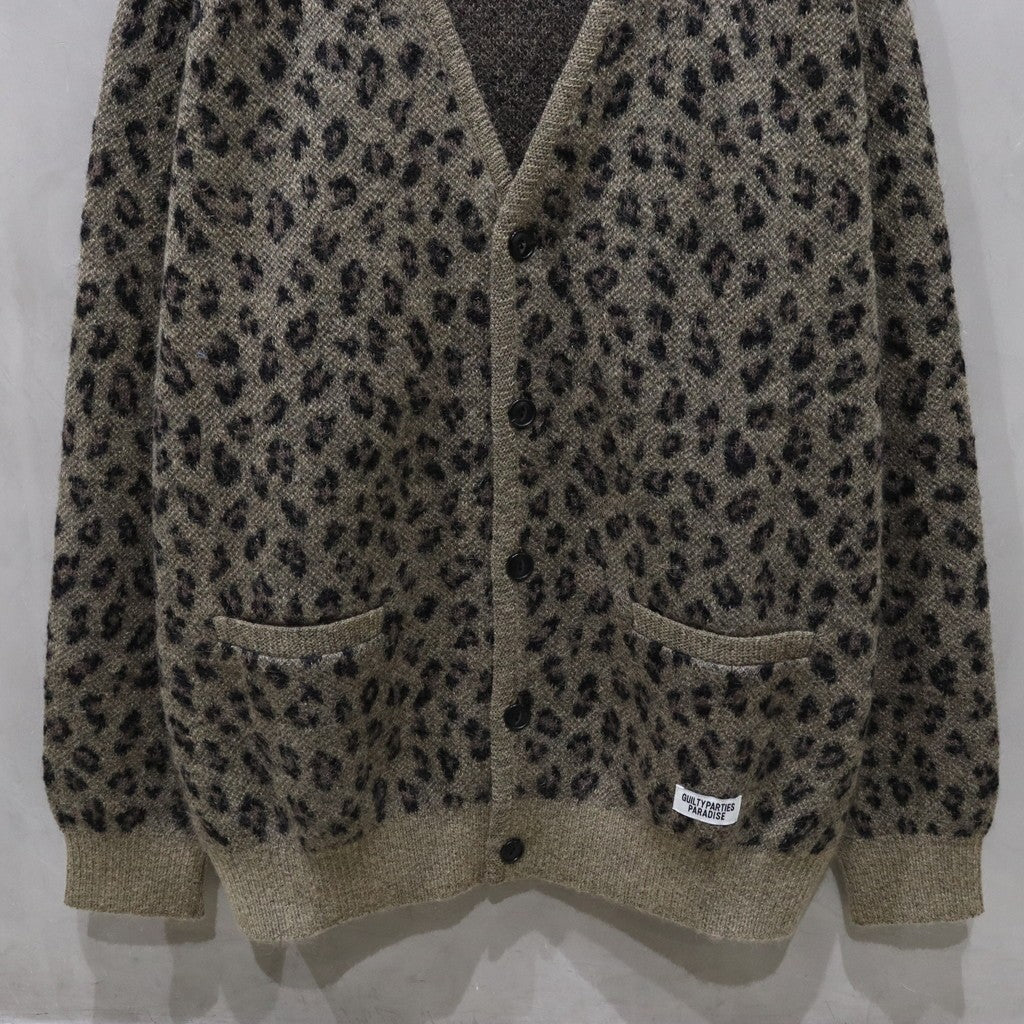 LEOPARD MOHAIR CARDIGAN #BEIGE [24FW-WMK-KN12]