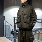 TWEED PUFFY JKT #OLIVE [FW23-JK03]