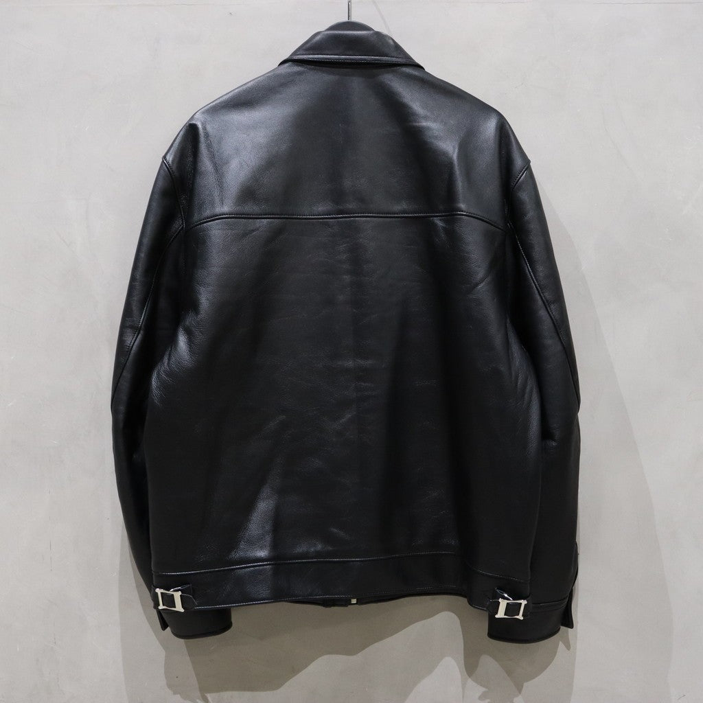 SINGLE RIDERS LEATHER JACKET ( TYPE-2 ) #BLACK [24FW-WMO-BL06]