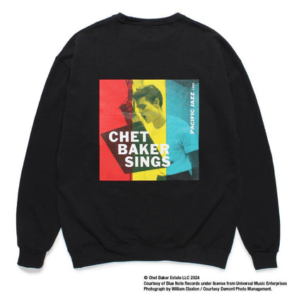 CHET BAKER | CREW NECK SWEAT SHIRT (TYPE-2) #BLACK [CHETBAKER-WM-SS08]