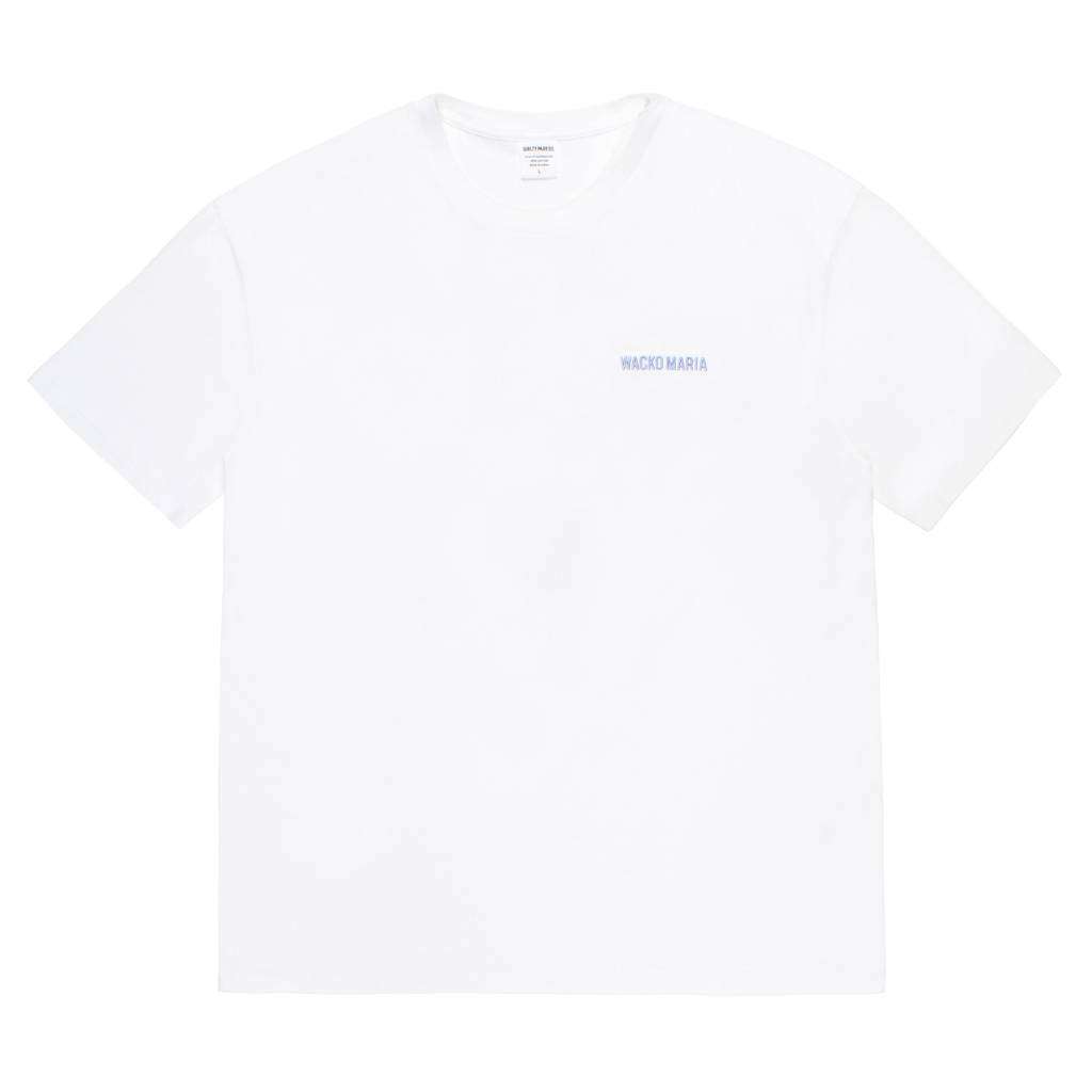 WASHED HEAVY WEIGHT CREW NECK T-SHIRT ( TYPE-4 ) #WHITE/PURPLE [26FWE-WMT-WT04]